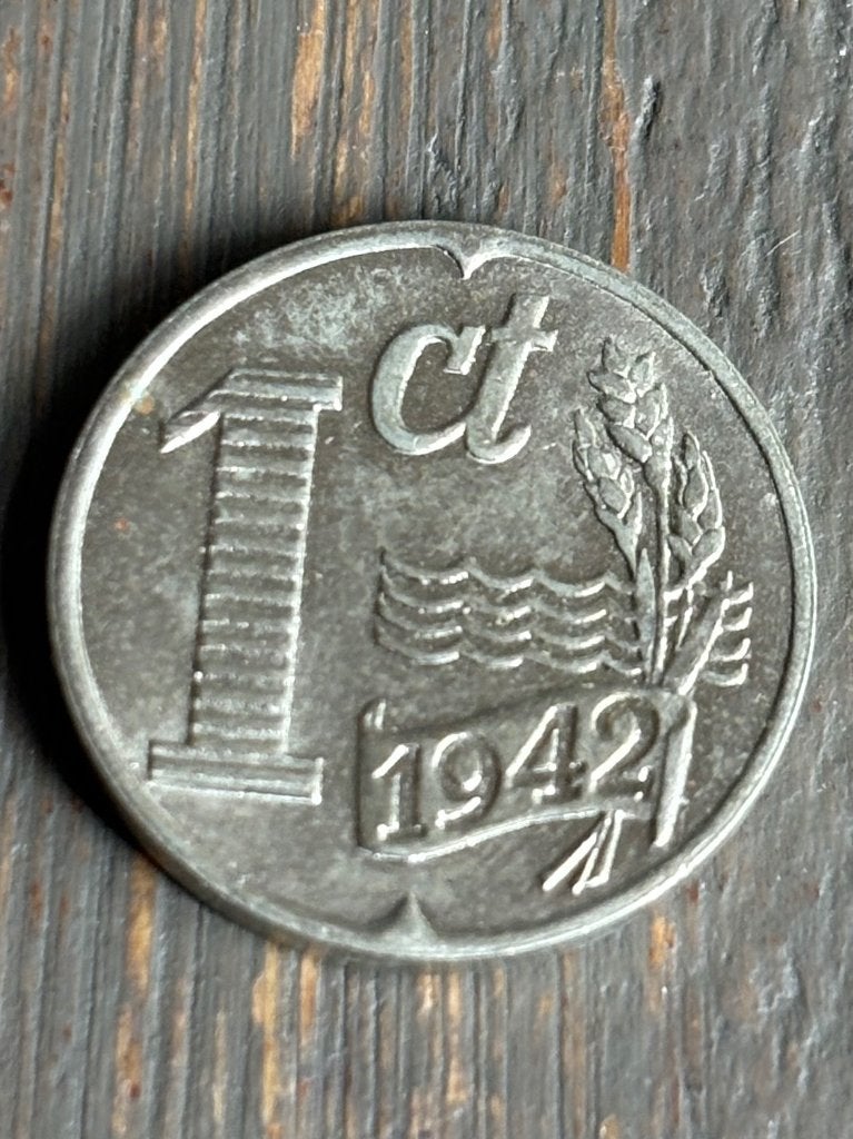 1 Cent 1942 Zink, Postzegels en Munten, Munten | Nederland, Ophalen of Verzenden, Koningin Wilhelmina, 1 cent, Losse munt