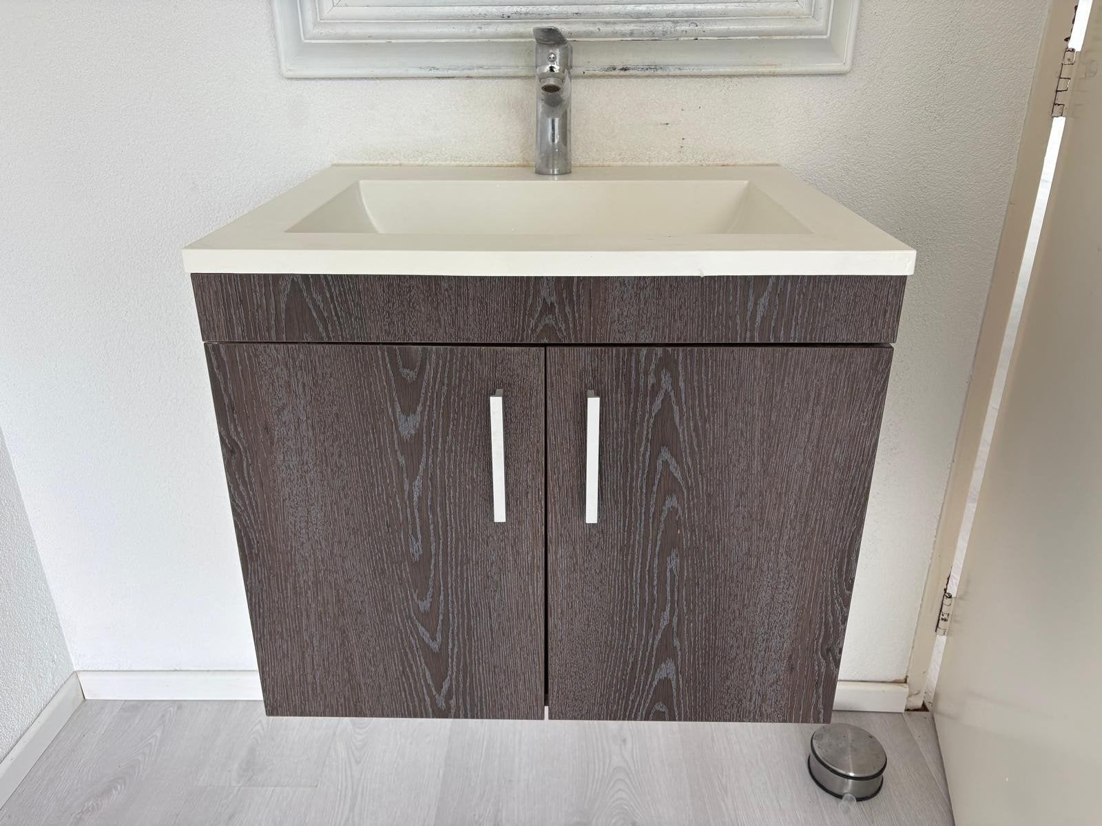 Wastafelmeubel met wasbak en kraan, Ophalen, Minder dan 50 cm, Gebruikt, Minder dan 100 cm