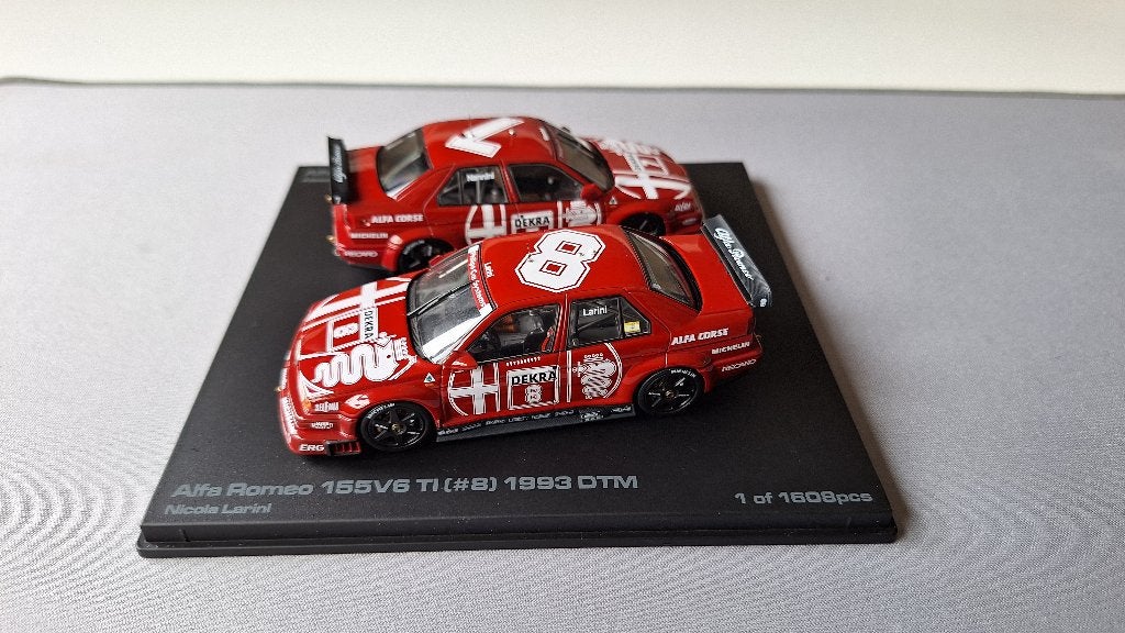 HPI Racing  Alfa Romeo 155 V6 TI  DTM Twin Set 1:43, Ophalen of Verzenden, Zo goed als nieuw, Auto, MiniChamps