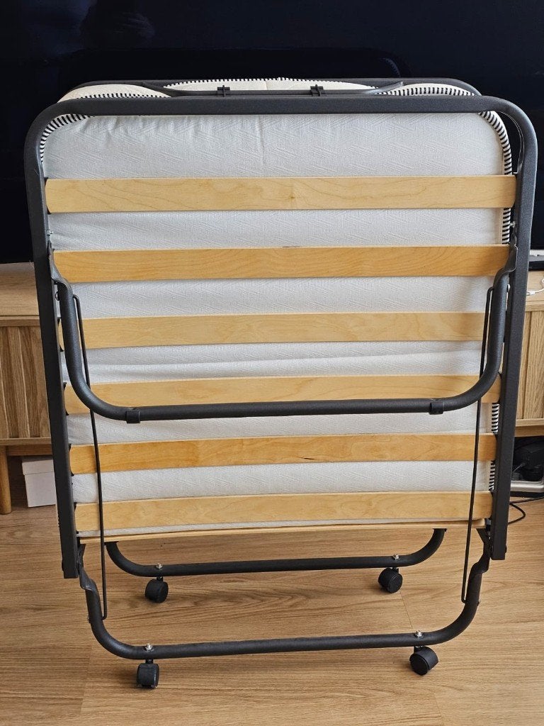 Vouwbed, Ophalen, Eenpersoons, Zwart, 190 cm of minder