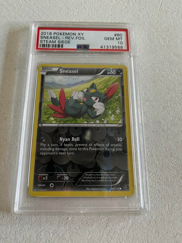 Sneasel reverse holo psa 10 pop 3 pokemon kaart, Ophalen of Verzenden, Zo goed als nieuw, Losse kaart
