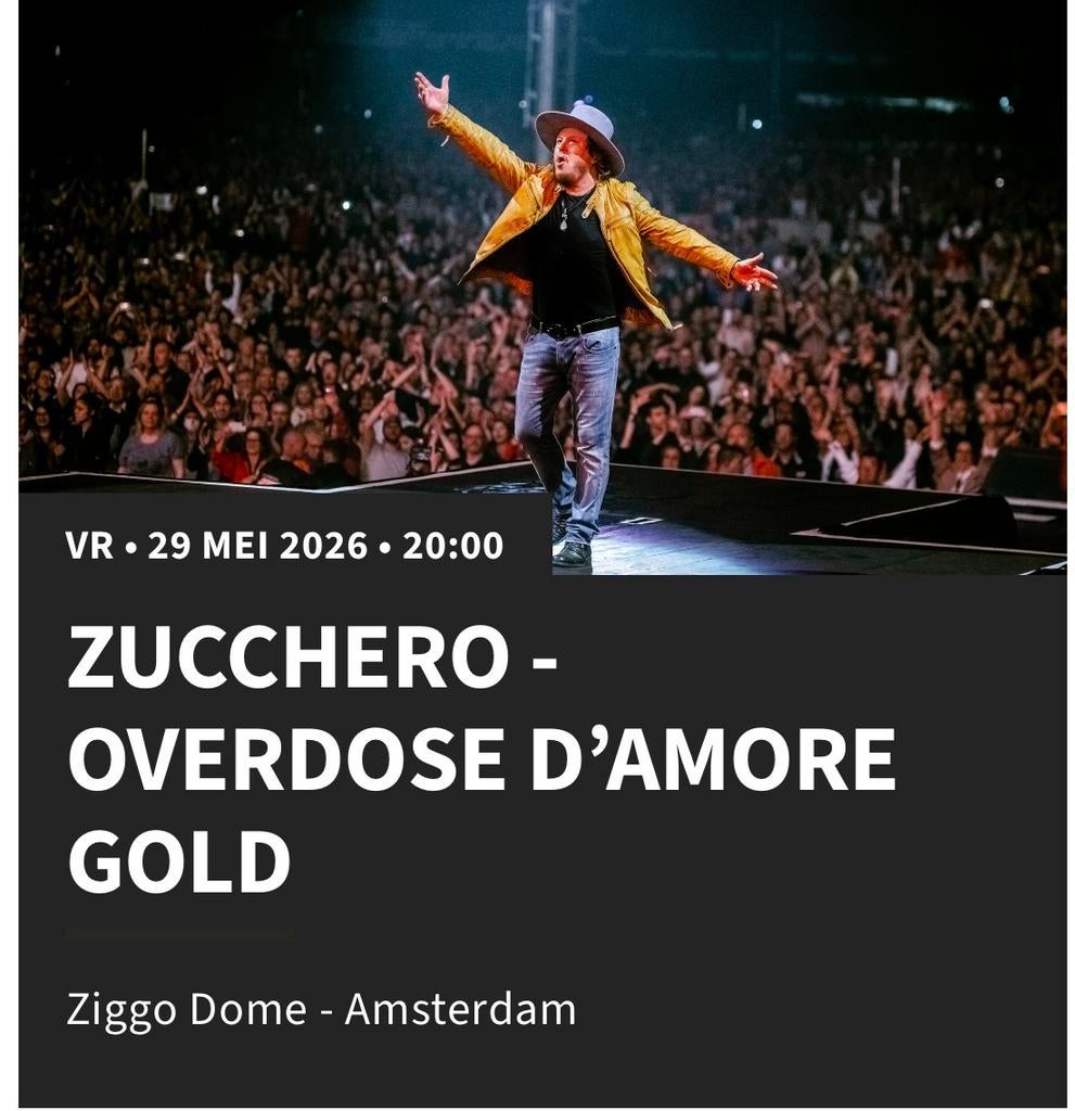 2 tickets Zucherro, Twee personen