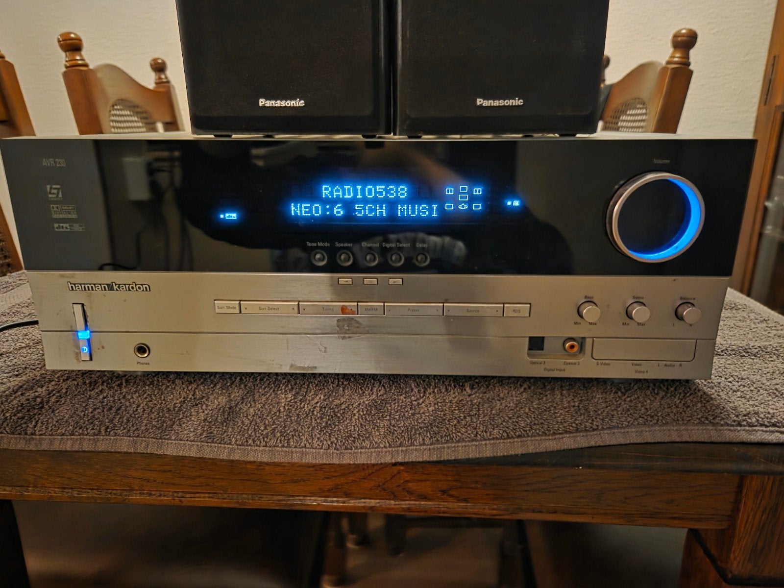 Harman Kardon AVR 230 AV-receiver met afstandsbediening, Overige merken, Gebruikt, Ophalen of Verzenden, 120 watt of meer