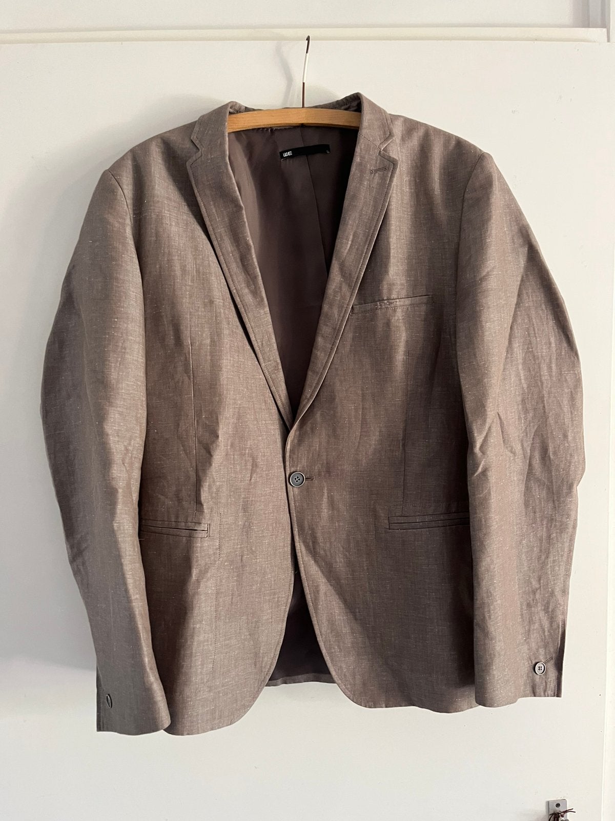 Heren pak/kostuum colbert en pantalon WE maat 52, Ophalen of Verzenden, Zo goed als nieuw, Maat 52/54 (L), Beige