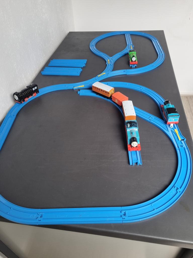 Thomas de Trein set met 3 locomotieven en wagons, Ophalen of Verzenden, Gebruikt