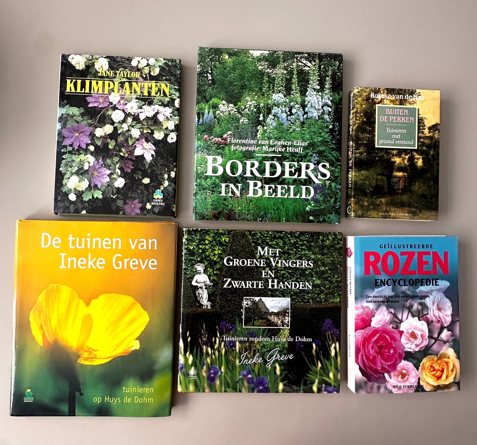 6 mooie tuinboeken in 1 koop: ineke greve, klim, rozen romke, Ophalen of Verzenden, Zo goed als nieuw