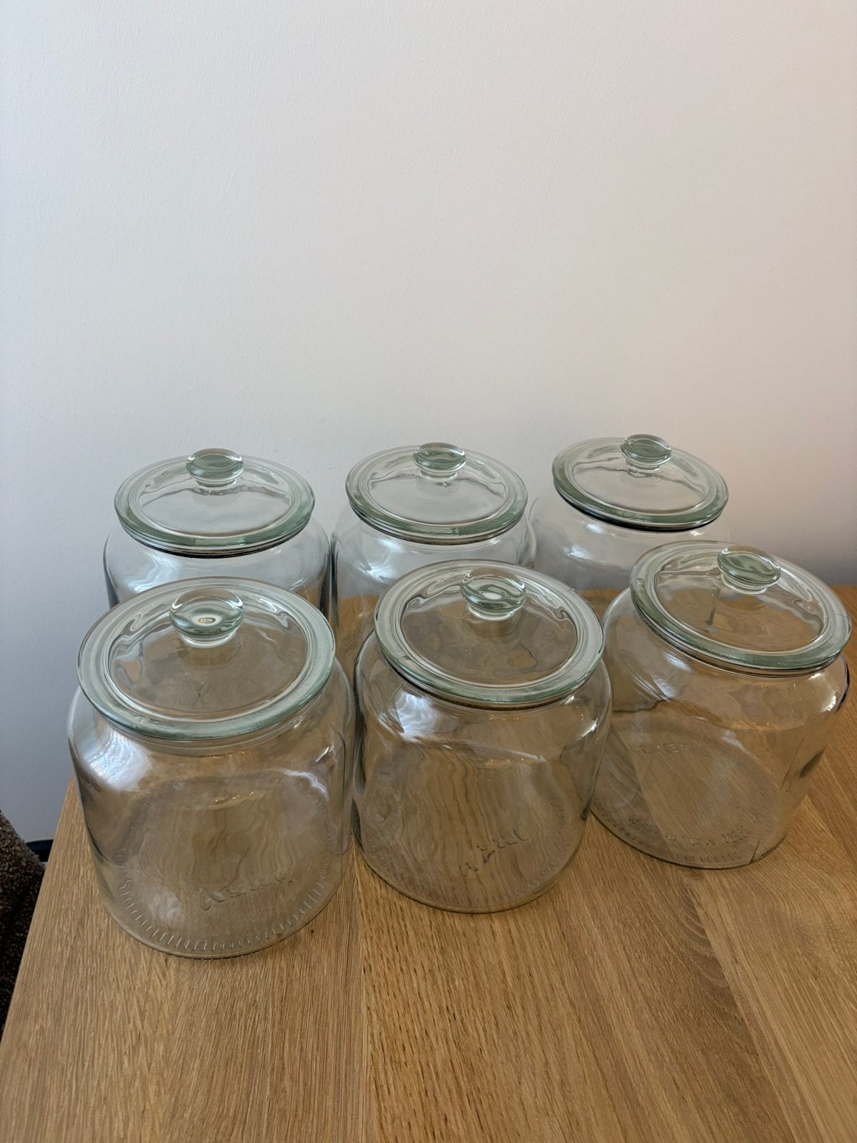 Voorraadpot 6 stuks 1,9 liter, Ophalen, Zo goed als nieuw, Glas, Pot, Bus of Blik