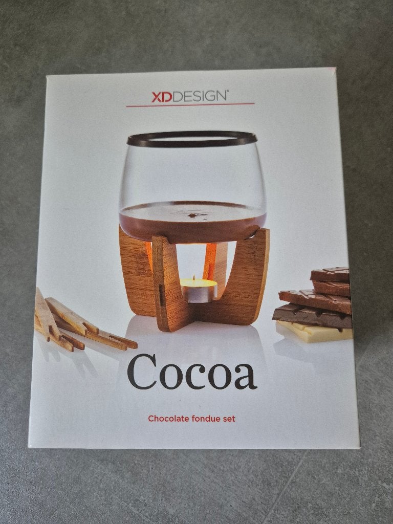 Chocolade fondue set. XD design. Nieuw in verpakking., Ophalen of Verzenden, Nieuw, Waxinelicht, Fondueset