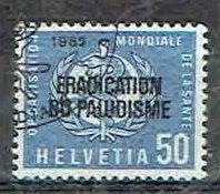 Zwitserland 1962 Bestrijding Malaria, Verzenden, Gestempeld, Overige thema's