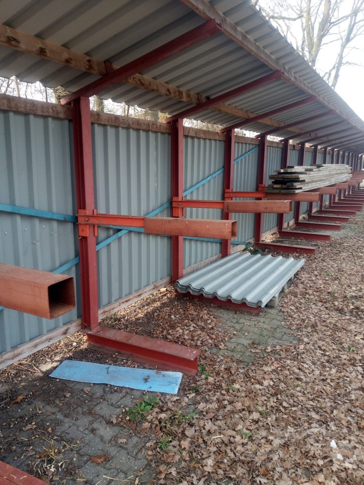 Zware draagarmstelling buiten 12 staanders, Doe-het-zelf en Verbouw, Ophalen of Verzenden, Overige typen, 5 meter of hoger