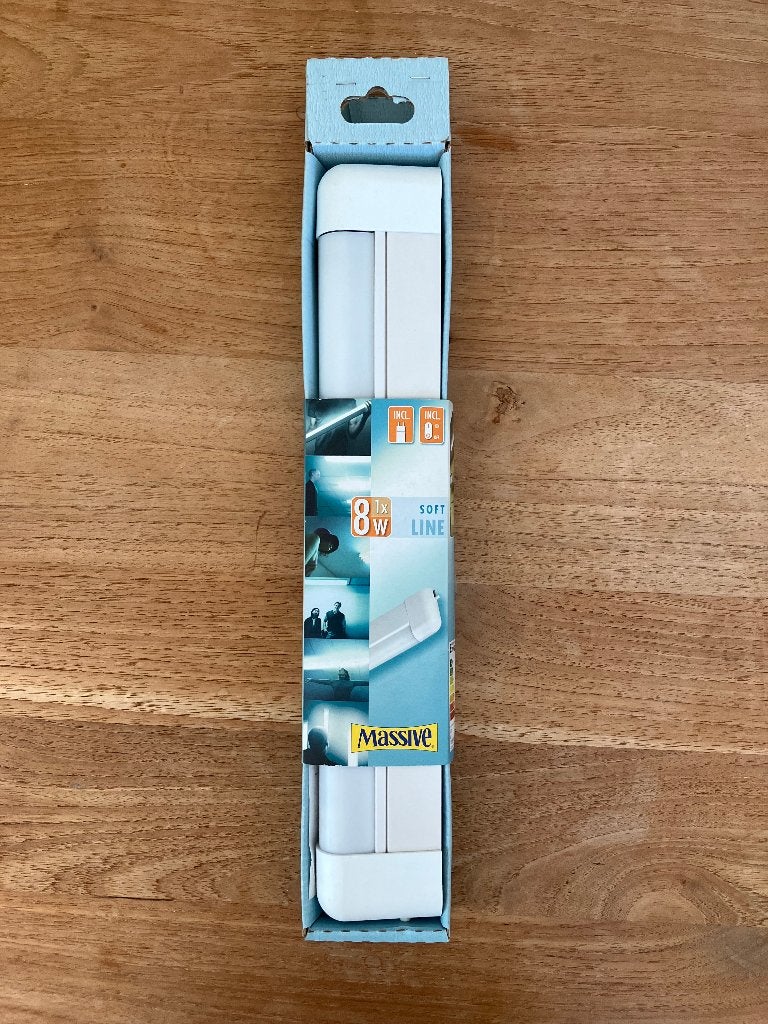 Compacte TL keukenkastlamp, 8W, Ophalen, Nieuw, Kunststof, Plafondspot of Wandspot
