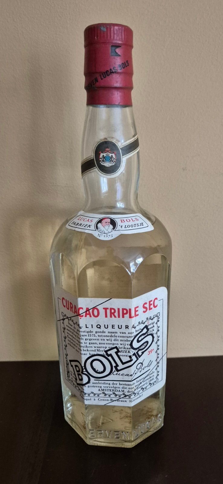 Vintage Bols Curaçao Triple Sec Liqueur Fles (Leeg), Antiek en Kunst, Ophalen of Verzenden