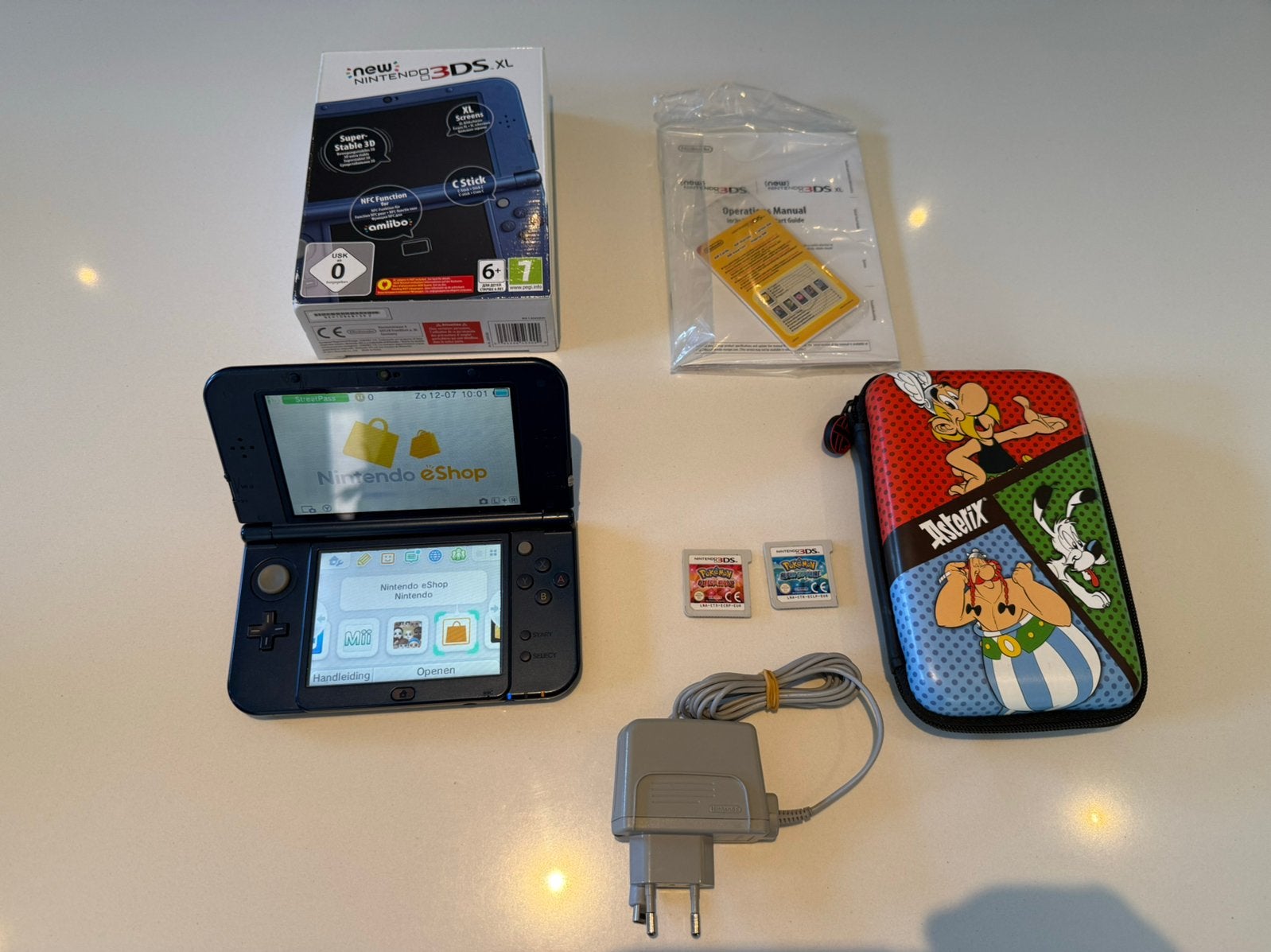 New Nintendo 3DS XL - compleet + Pokemon Alpha & Ruby, Ophalen of Verzenden, Zo goed als nieuw, 3DS