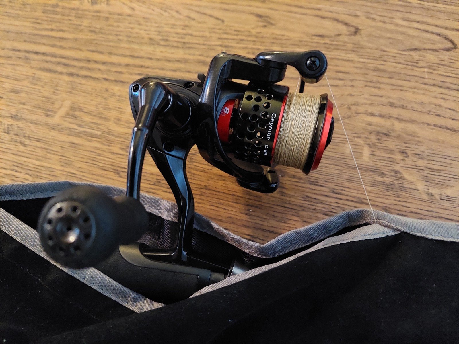 okuma ceymar c25 spinmolen, Ophalen of Verzenden, Zo goed als nieuw, Molen