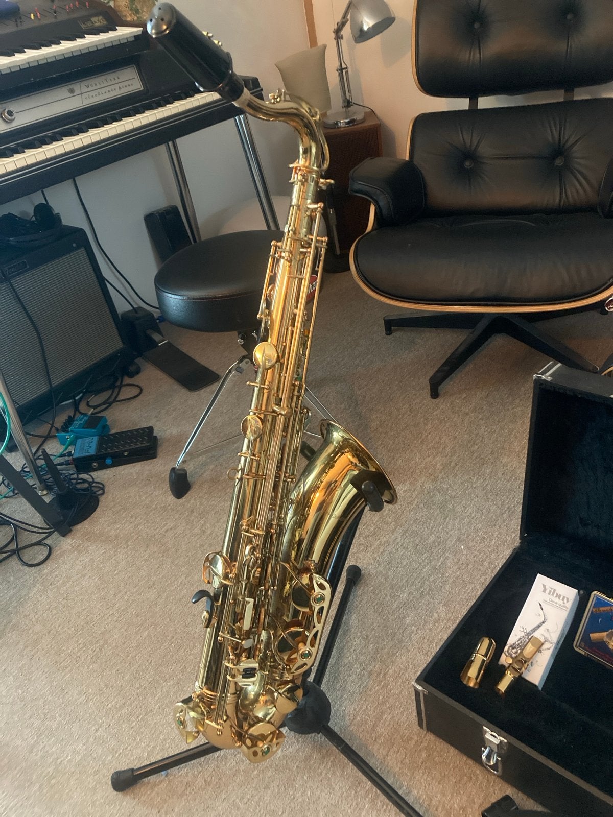 Modus Tenor Saxofoon met complete accessoires set, Ophalen, Gebruikt, Houtblazer, Met koffer of draagtas