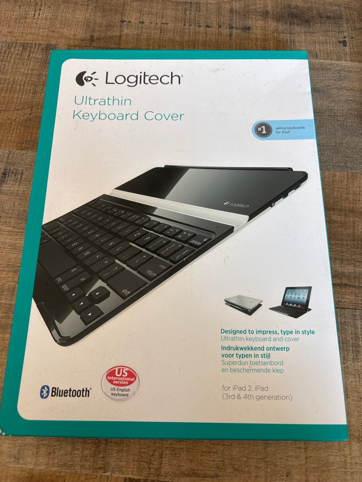 Logitech Ultrathin Keyboard Cover voor iPad 2/3/4 nieuw, Apple iPad, Zwart, Nieuw, Wi-Fi