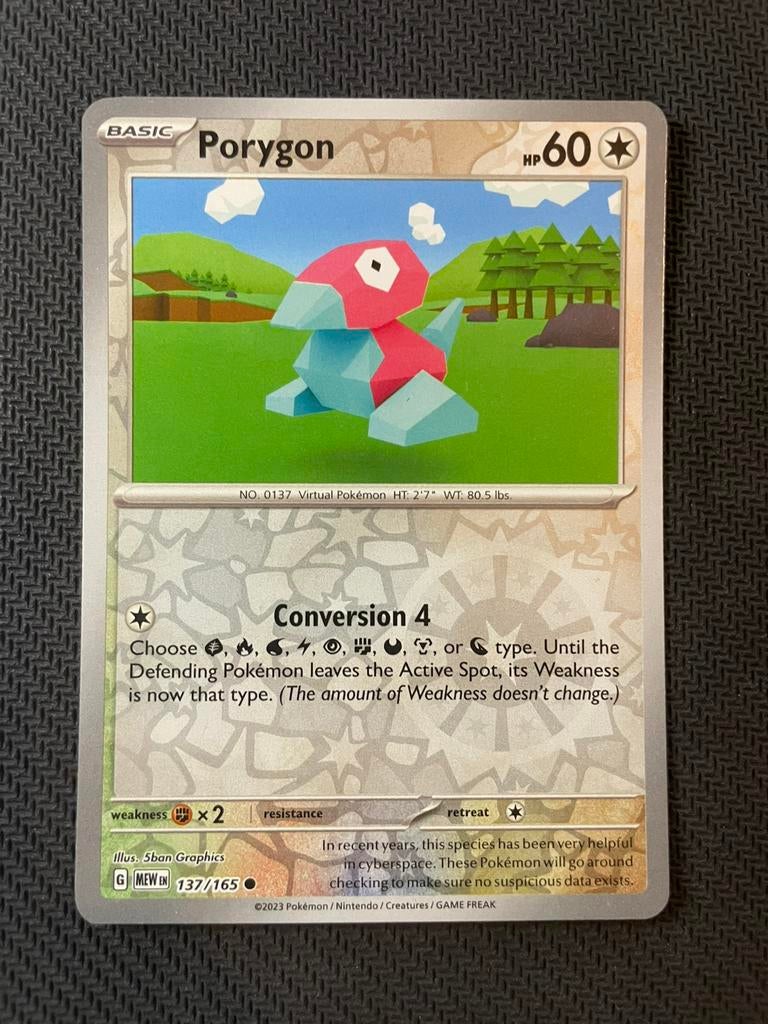 Porygon 137/165 Reverse Holo Mew 151 Packfresh, Ophalen of Verzenden