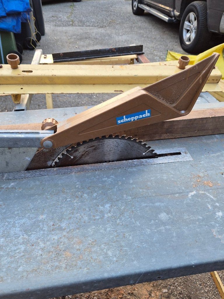 Stevige Scheppach zaagtafel, 1500w  zaagblad 315mm, Doe-het-zelf en Verbouw, Ophalen, Gebruikt, Cirkelzaag, 1200 watt of meer