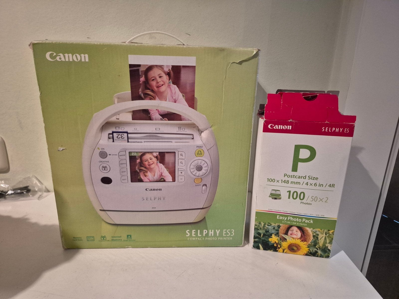 Canon Selphy ES3 Fotoprinter met extra cartridges, Computers en Software, Ophalen, Fotoprinter, Canon, Kleur printen