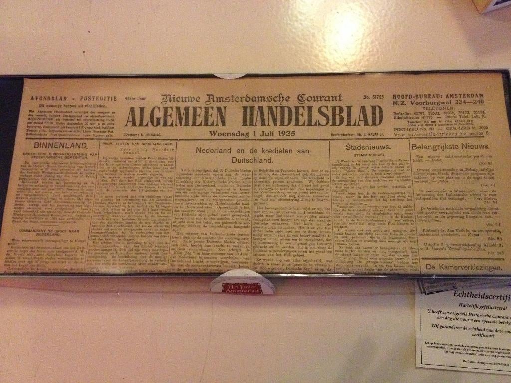 oude krant, Verzamelen, Tijdschriften, Kranten en Knipsels, Ophalen of Verzenden, 1940 tot 1960, Krant