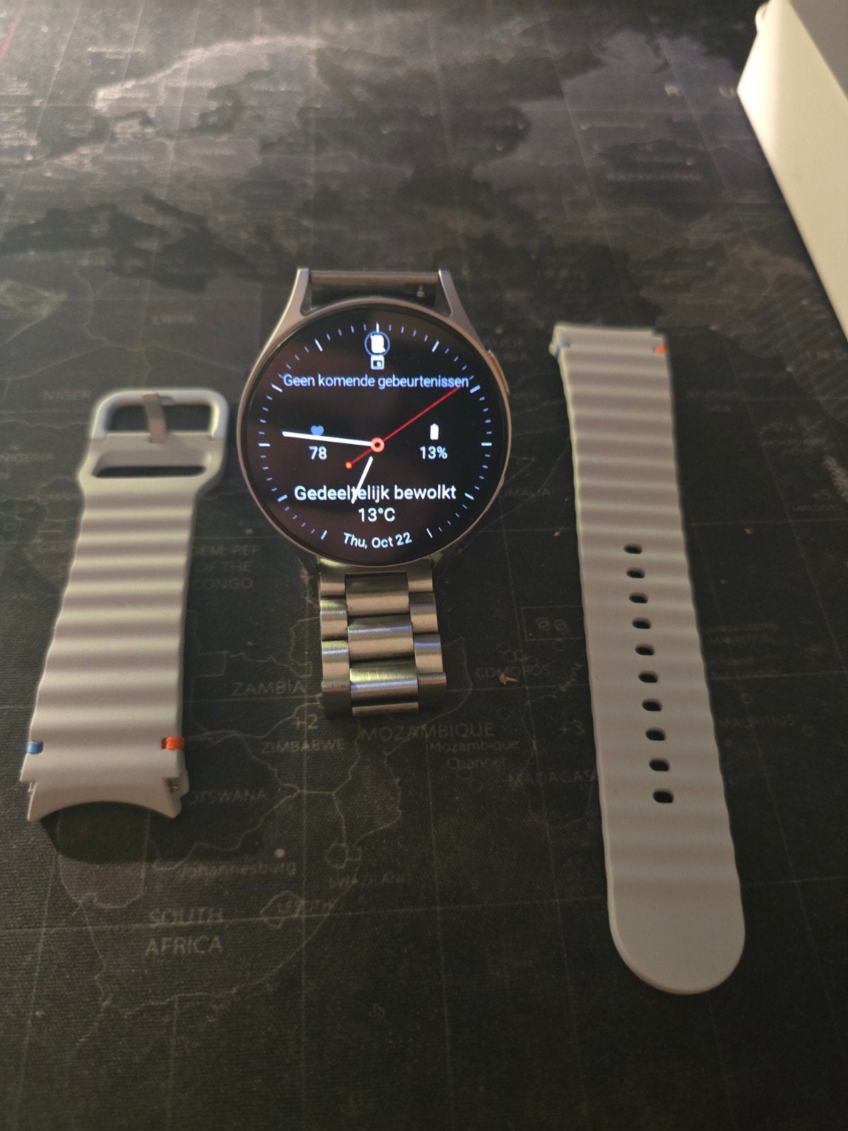 Samsung Galaxy Watch 7 met stalen en originele band, Ophalen of Verzenden, Zo goed als nieuw, Samsung, Android