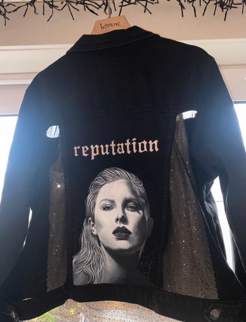 Taylor swift handgeschilderd jasje (ruime maat), Ophalen of Verzenden, Zo goed als nieuw