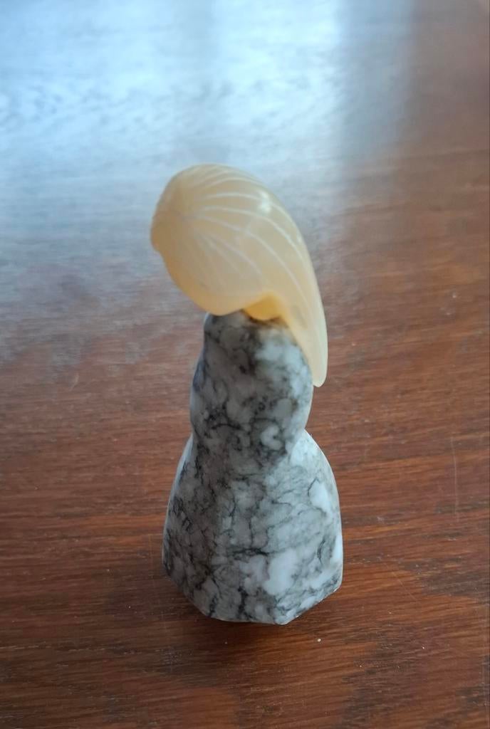 Vintage stenen beeldje van meisje / engel, Ophalen