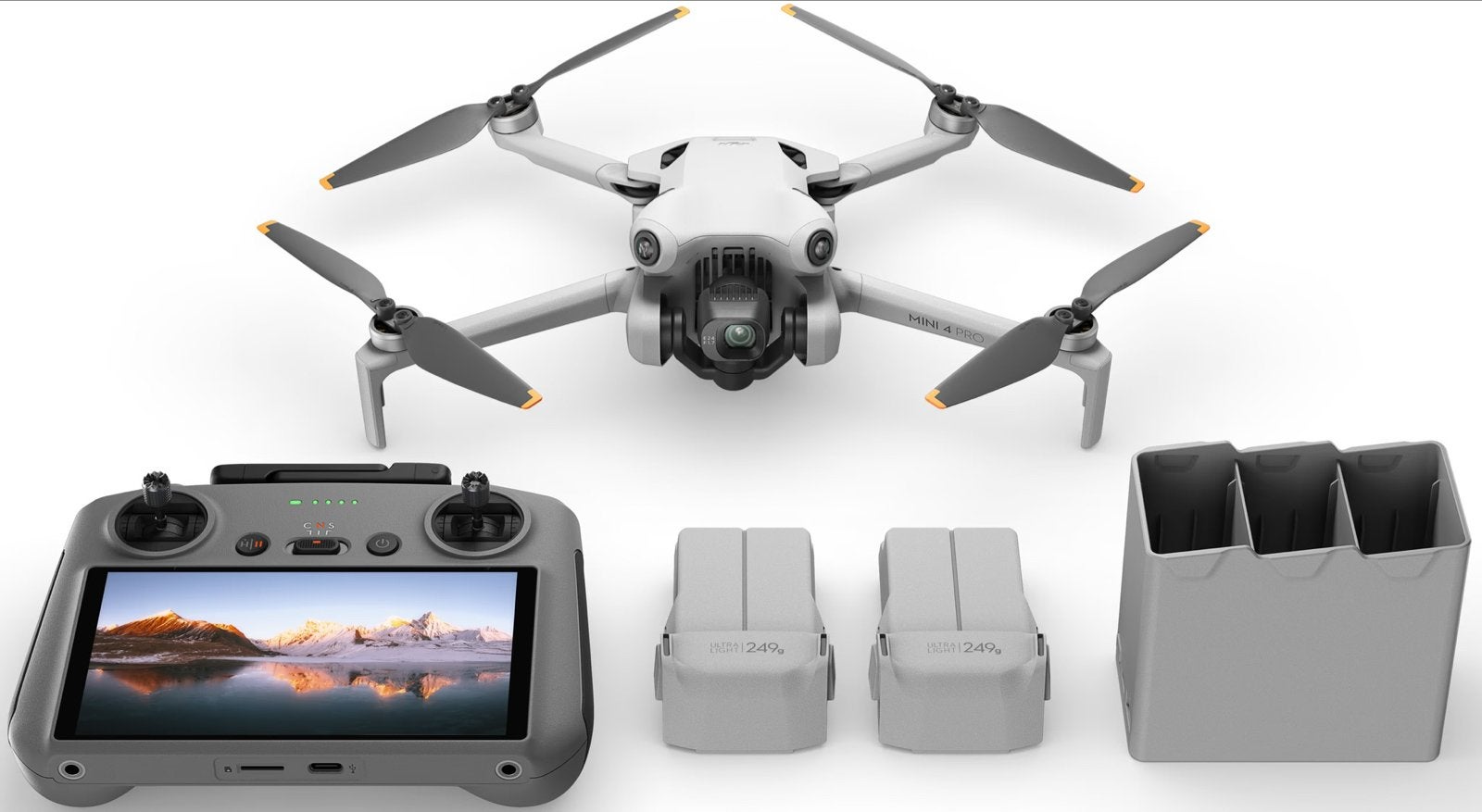 DJI Mini 4 Pro Drone met RC 2 Controller - 3 X PLUS accu’s, Audio, Tv en Foto, Drones, 30 tot 45 minuten, Cameradrone, Extra accu('s)