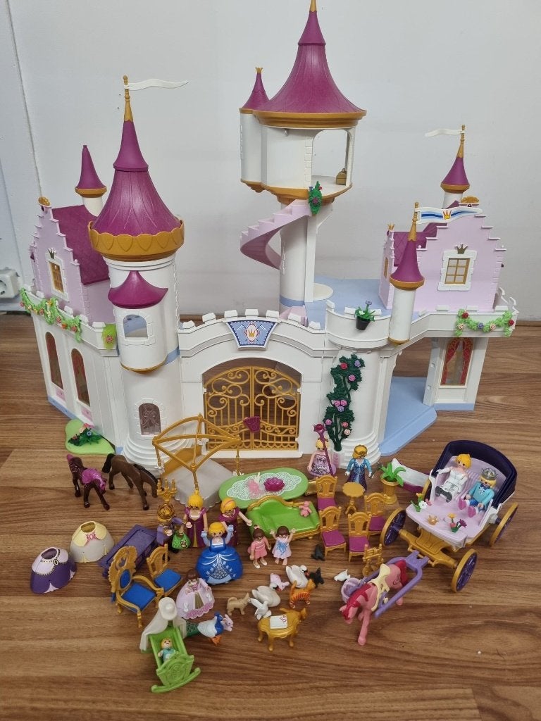 Groot Playmobil Prinsessenkasteel 5142 + veel extra’s, Ophalen, Gebruikt, Losse onderdelen, Kasteel/Fort