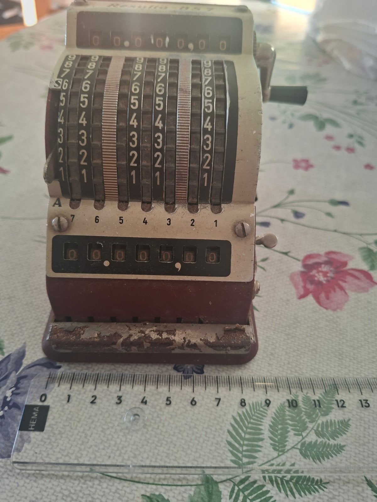 Antieke Rekenmachine - Mechanische Telmachine, Ophalen