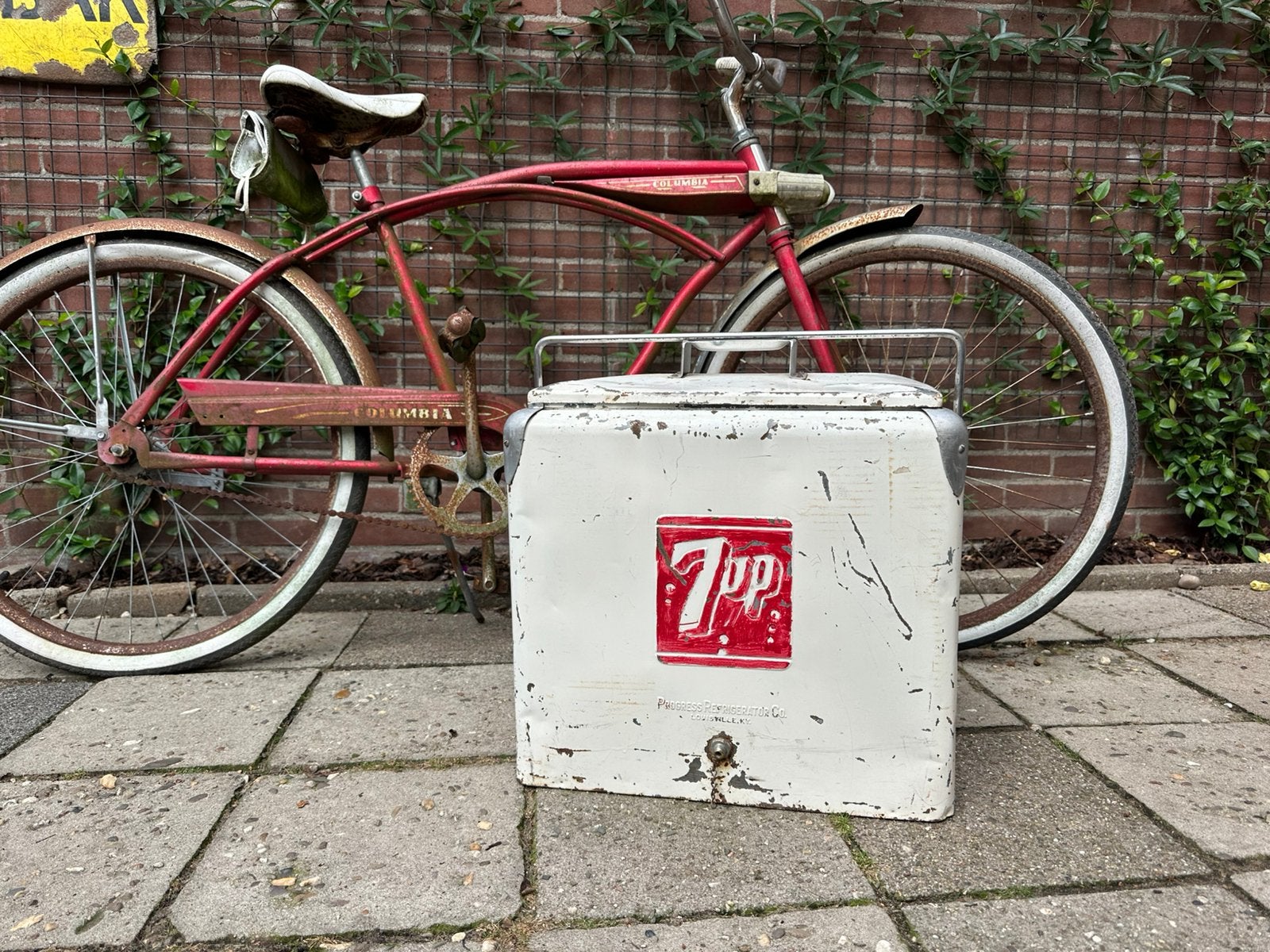 7up koelbox Oldschool Vintage Coolbox Usa 7-up sevenup, Ophalen of Verzenden, Gebruikt, Gebruiksvoorwerp