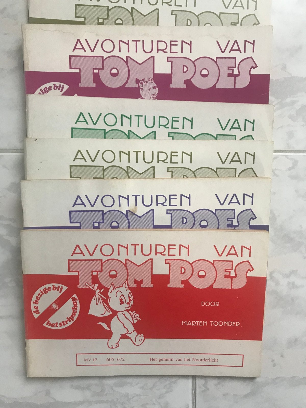 Toonder, Marten, Avonturen van Tom Poes, 1975, zes delen., Marten Toonder, Ophalen of Verzenden, Zo goed als nieuw, Meerdere stripboeken