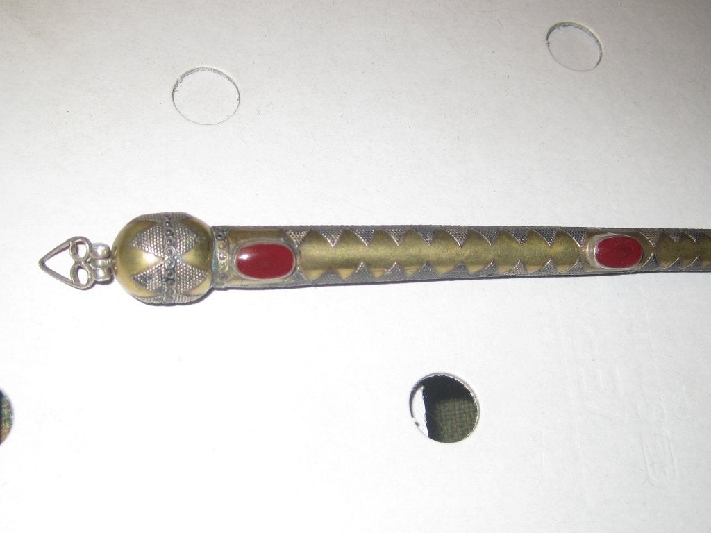 Yad Torah-wijzer met carneool vintage Turkmens, Ophalen, Overige materialen, Overige typen, Met edelsteen