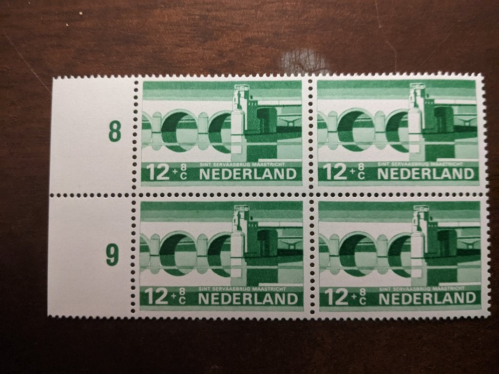 NL 1968; PLAATFOUT 901 PM3 in blok van 4 LEES, Verzenden, Na 1940, Postfris