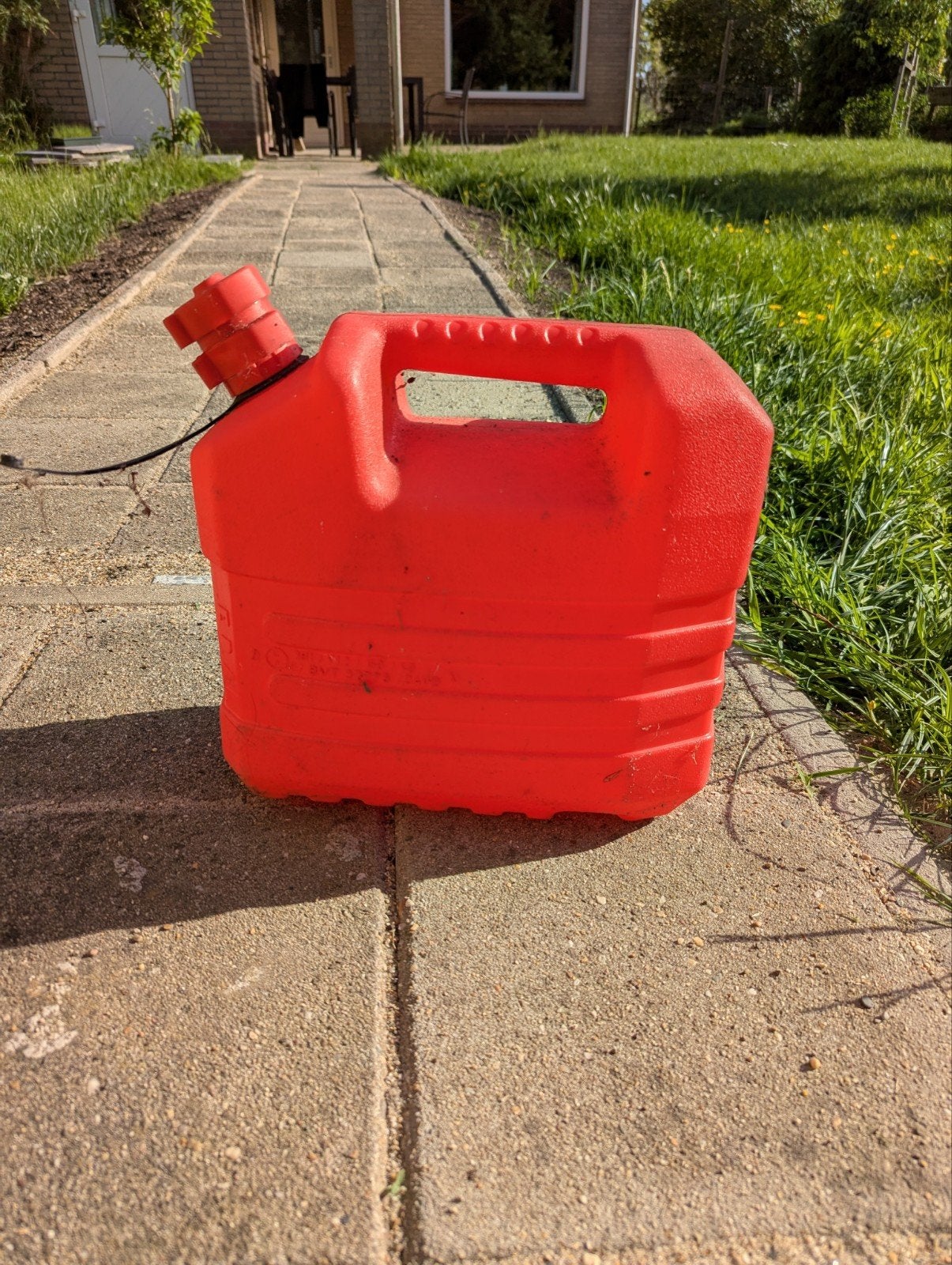 Kunststof jerrycan 10 liter - rood, Ophalen of Verzenden
