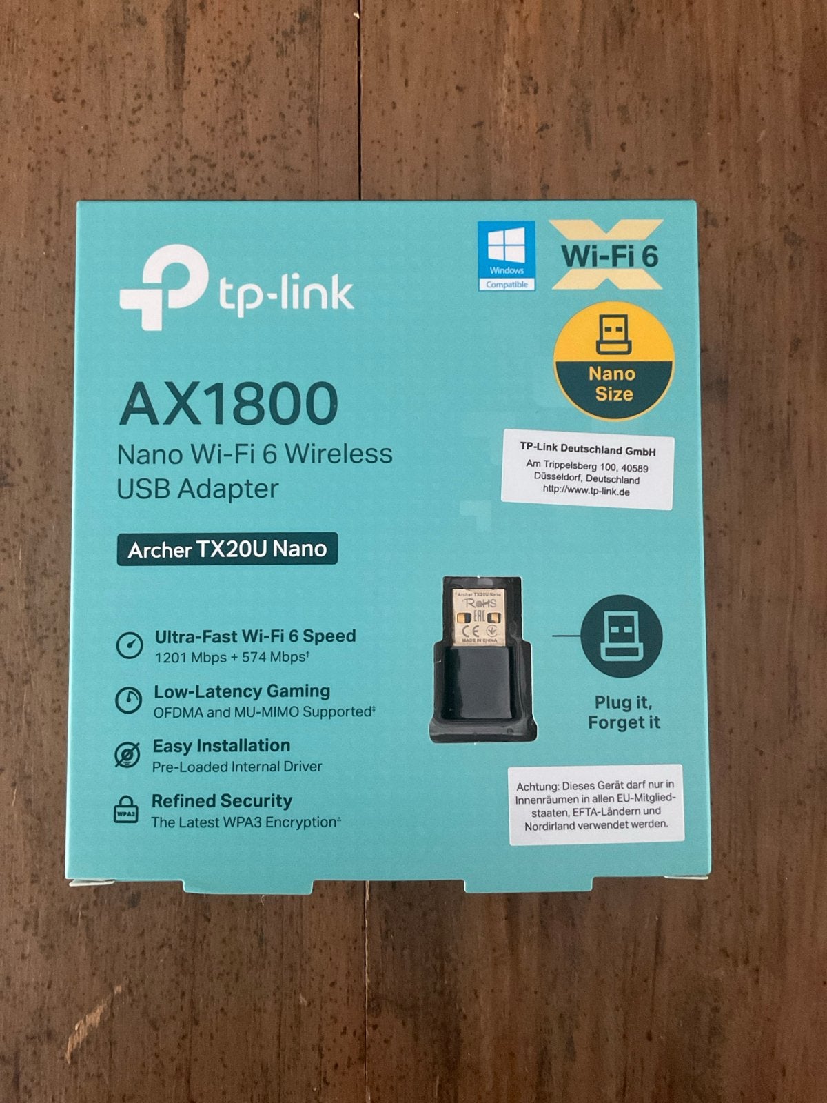 Foto 2 van TP-Link AX1800 Nano Wi-Fi 6 USB Adapter (Archer TX20U Nano)