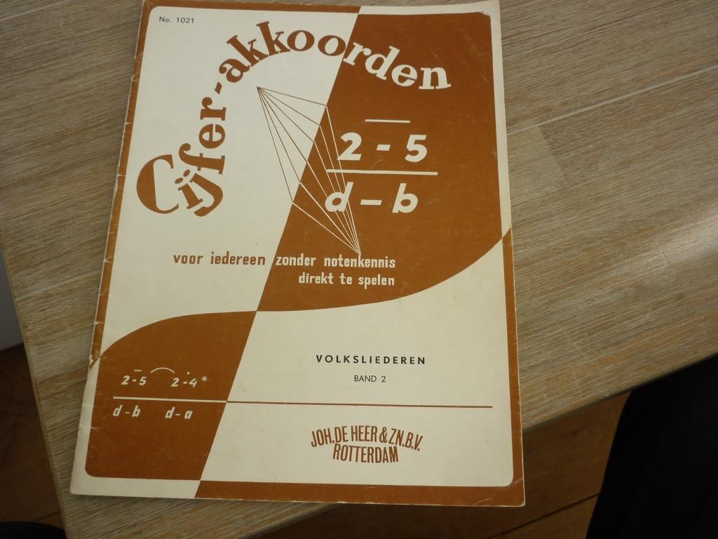 Cijferakkoorden 2-5 volksliederen - band 2, Gebruikt, Orgel, Klassiek, Ophalen of Verzenden