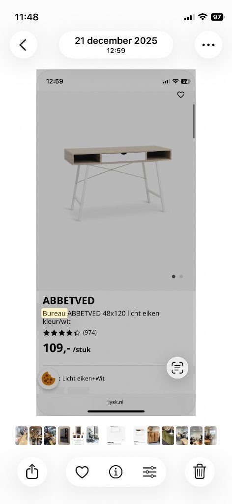 Bureau Jysk, Ophalen, Scandinavisch, Schoolbureau, Nieuw