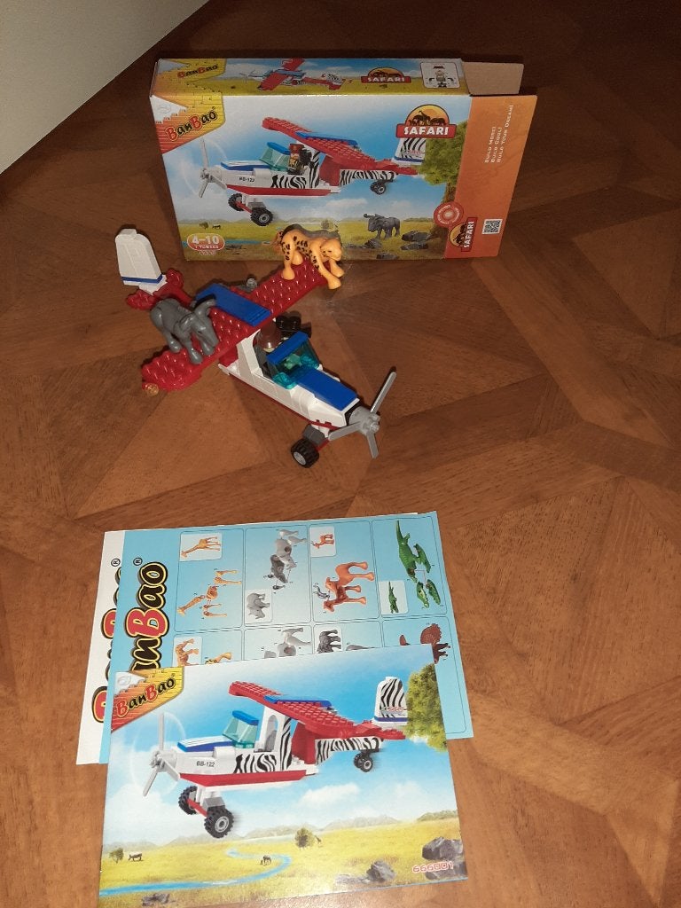Banbao Safari Vliegtuig - 6660, Ophalen of Verzenden, Zo goed als nieuw, Overige merken