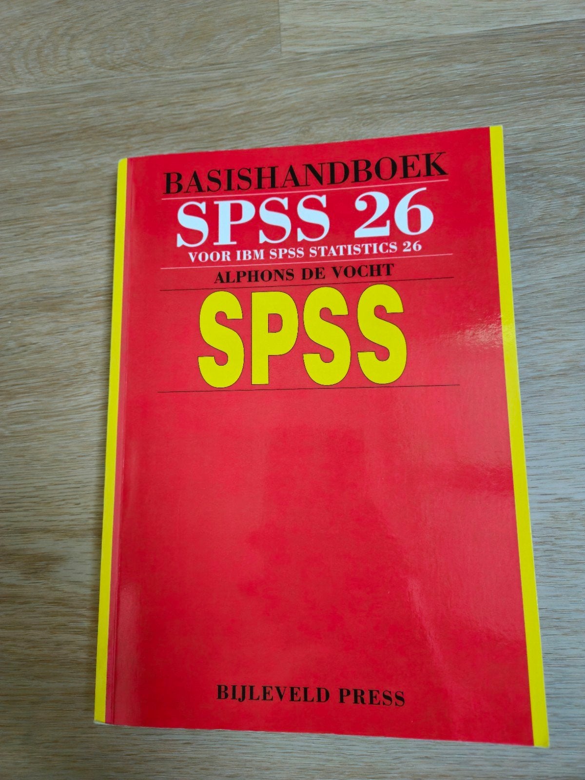 Basishandboek SPSS 26 - Alphons de Vocht, Ophalen of Verzenden, Zo goed als nieuw, Alphons de Vocht