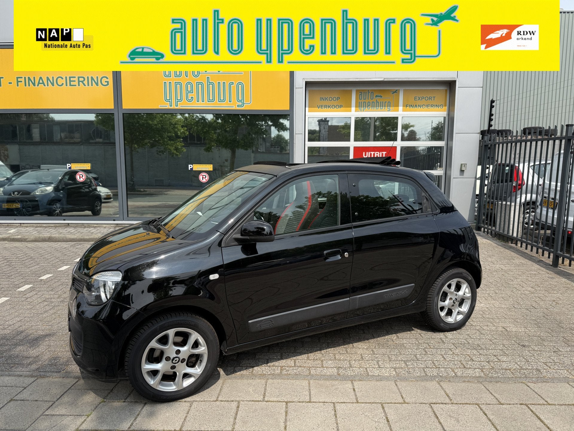 Renault Twingo 1.0 SCe Dynamique * Open Dak Electrisch * Air, Gebruikt, Euro 6, 4 stoelen, Zwart