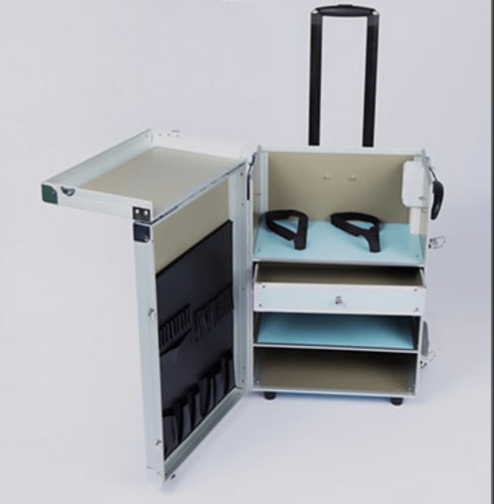 Gebruikte make-up koffer / pedicure trolley in goede staat, Sieraden, Tassen en Uiterlijk, Ophalen, Uitschuifbare handgreep, Gebruikt