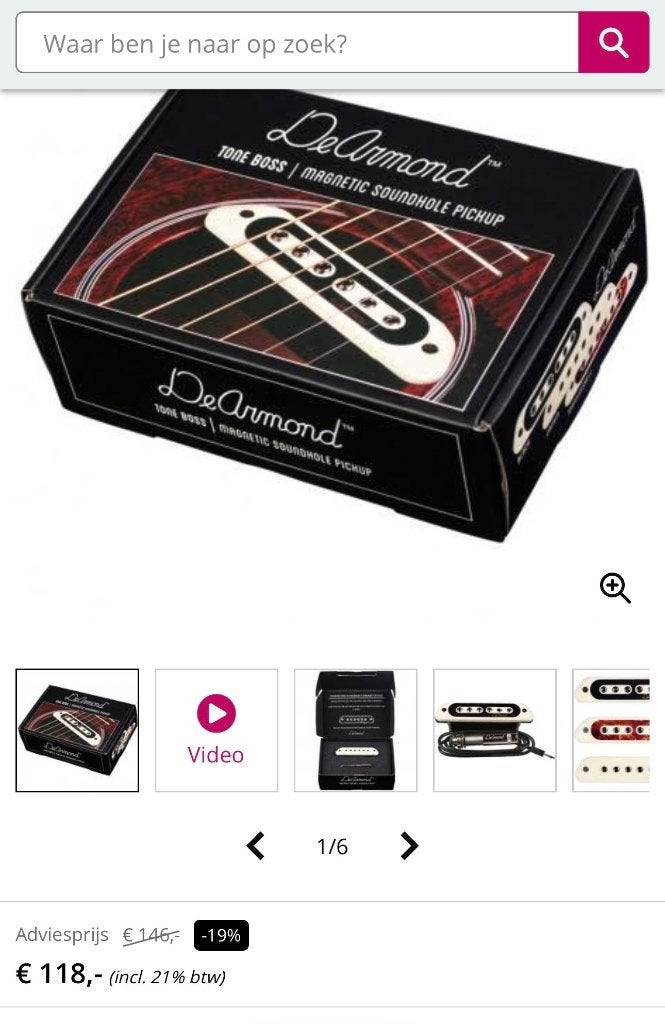 De armond Tone Boss pick up akoestische gitaar, Muziek en Instrumenten, Ophalen of Verzenden, Zo goed als nieuw, Elektrische gitaar