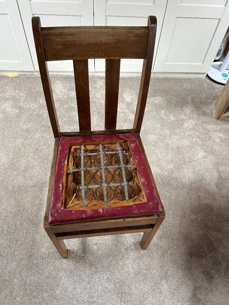 2 veren stoelen, Ophalen, Gebruikt, Twee, Rood