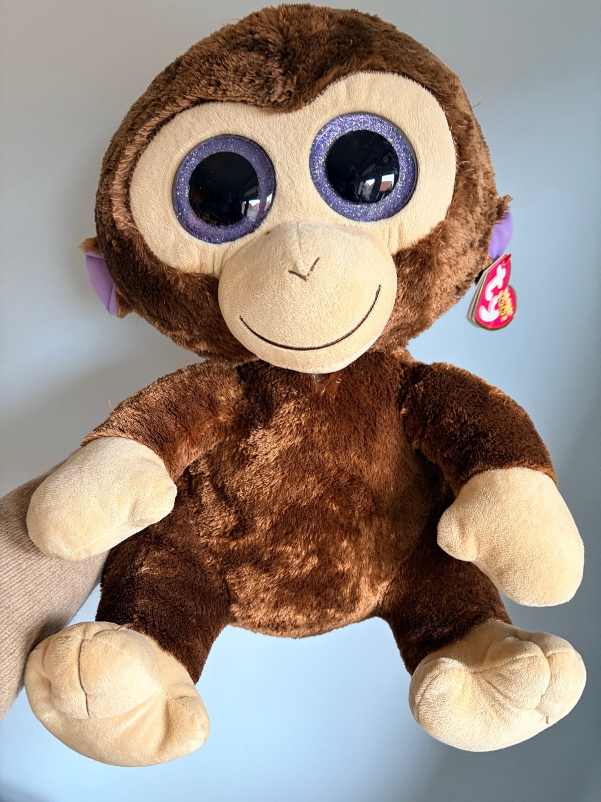 Grote Ty Beanie Boo Aap Knuffel - 45 cm, Ophalen, Middelgroot (20 tot 80 cm), Bruin, Met label