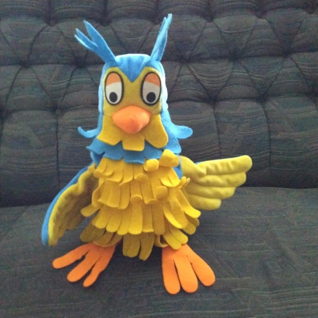 Meneer de Uil Knuffel - De Fabeltjeskrant handpop, Gebruikt, Overige merken, Overige karakters, Overige typen