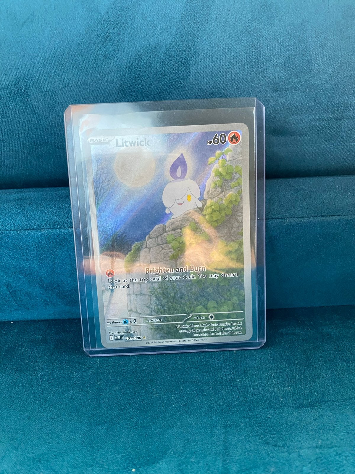 Litwick Pokémon Kaart - Basic HP60, Ophalen of Verzenden, Nieuw, Losse kaart