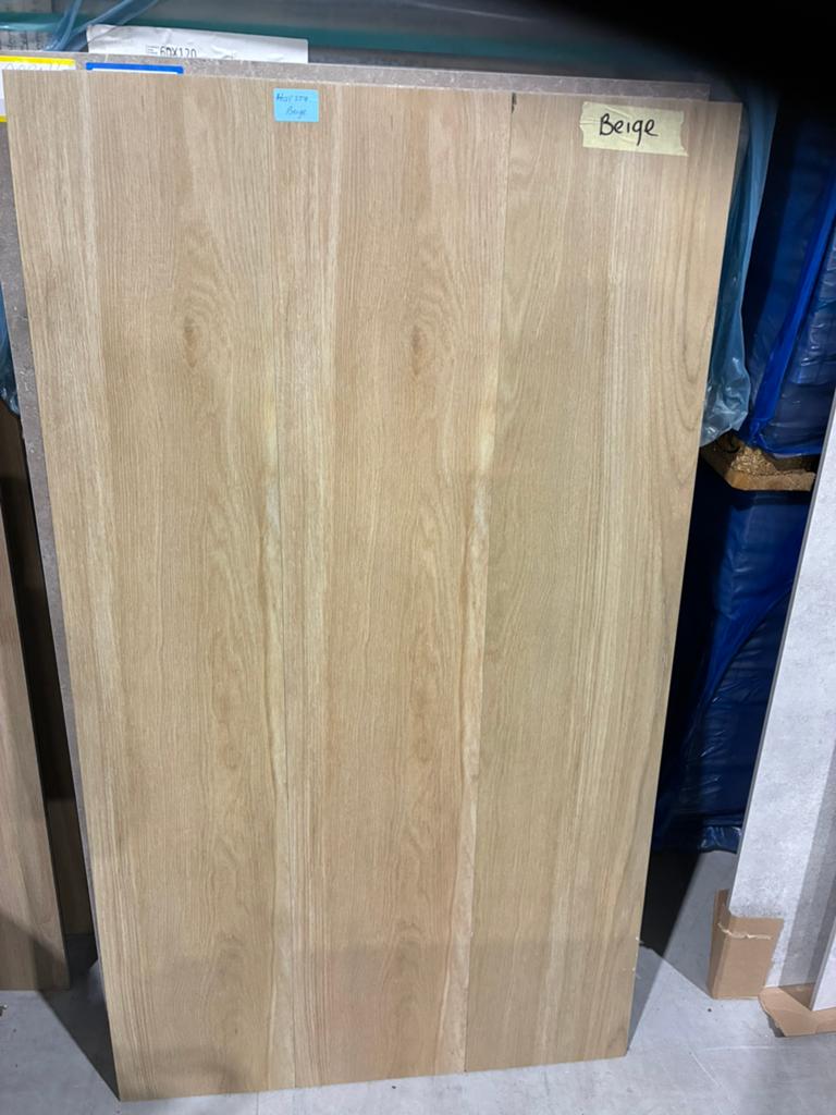 T.K partij beige keramische houtlook tegels, Ophalen, 60 cm of meer, Keramiek, Nieuw
