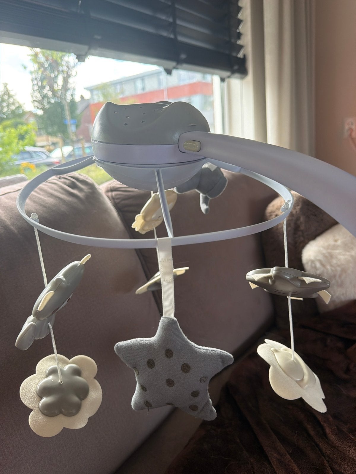Muzikale Baby Mobiel met Sterren en Wolken, Kinderen en Baby's, Ophalen of Verzenden, Zo goed als nieuw, Mobiel, Met geluid
