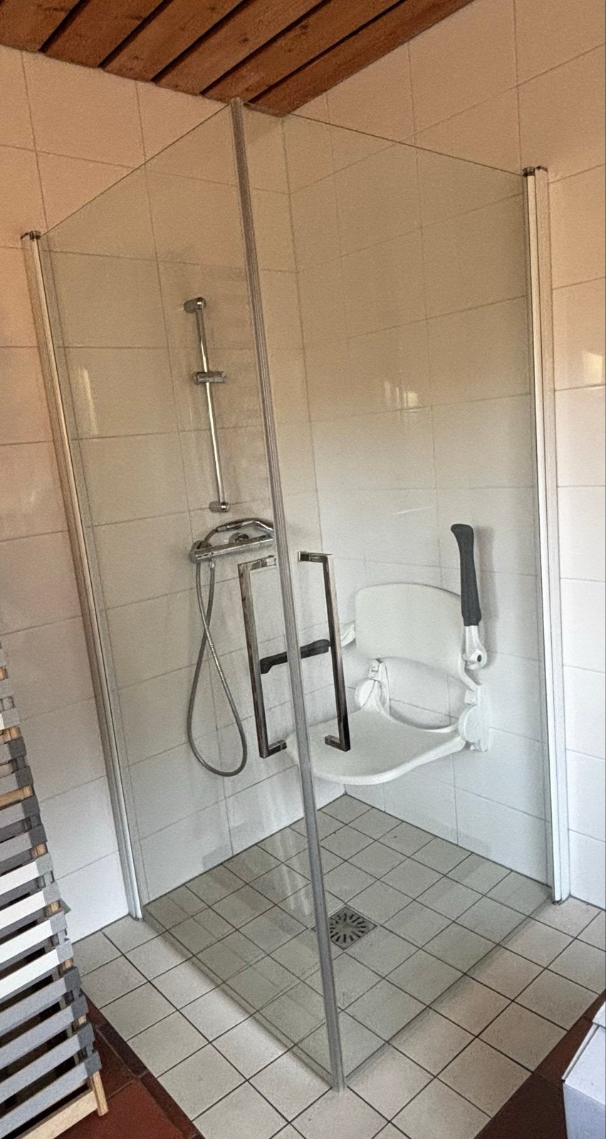 Glazen Douchewand 197x95 cm, Ophalen, Gebruikt, Glas, Douche